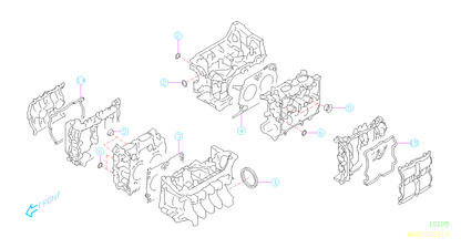 Subaru OEM Engine Gasket & Seal Kit | 2015-2021 Subaru WRX and 2014-2018 Subaru Forester XT (10105AB820)