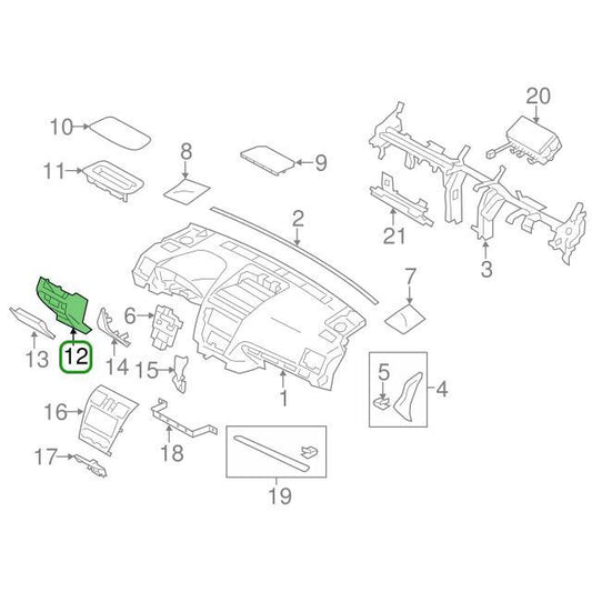 Subaru OEM Fog Light Panel | 2015-2019 Subaru WRX/STI (83472FJ070VH)
