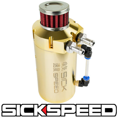 SICKSPEED OIL CATCH CAN W/BAFFLED ENGINE UNIVERSAL