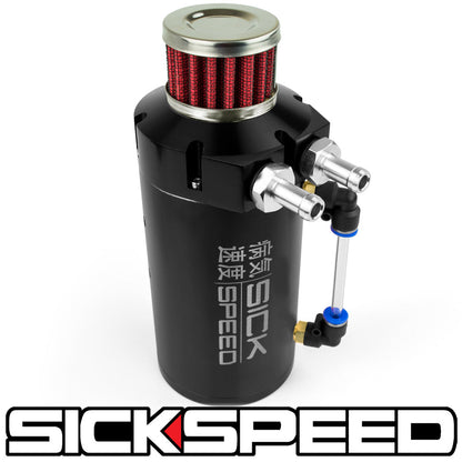 SICKSPEED OIL CATCH CAN W/BAFFLED ENGINE UNIVERSAL