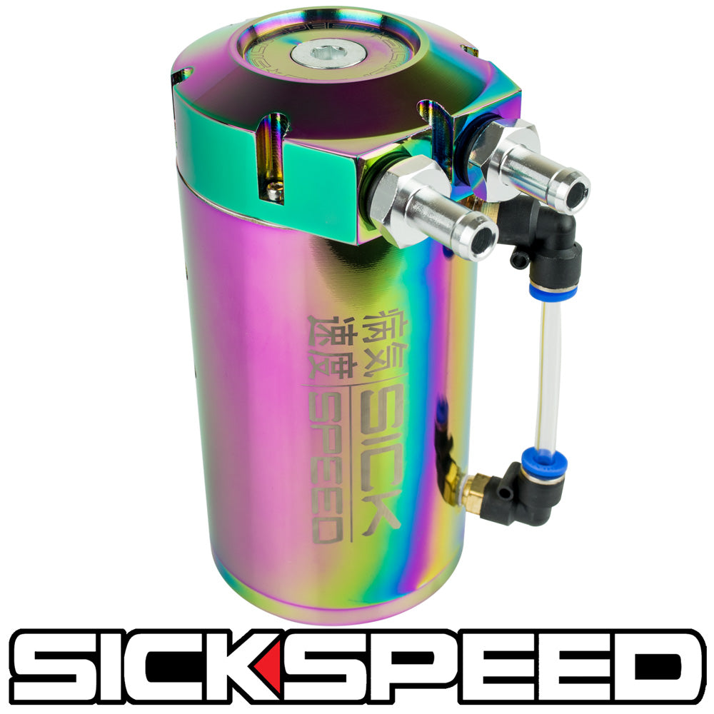 SICKSPEED OIL CATCH CAN W/BAFFLED ENGINE UNIVERSAL