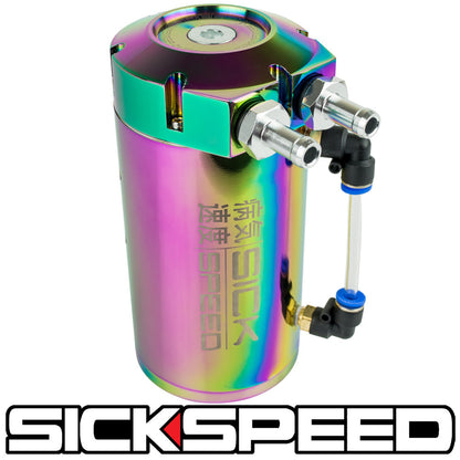 SICKSPEED OIL CATCH CAN W/BAFFLED ENGINE UNIVERSAL