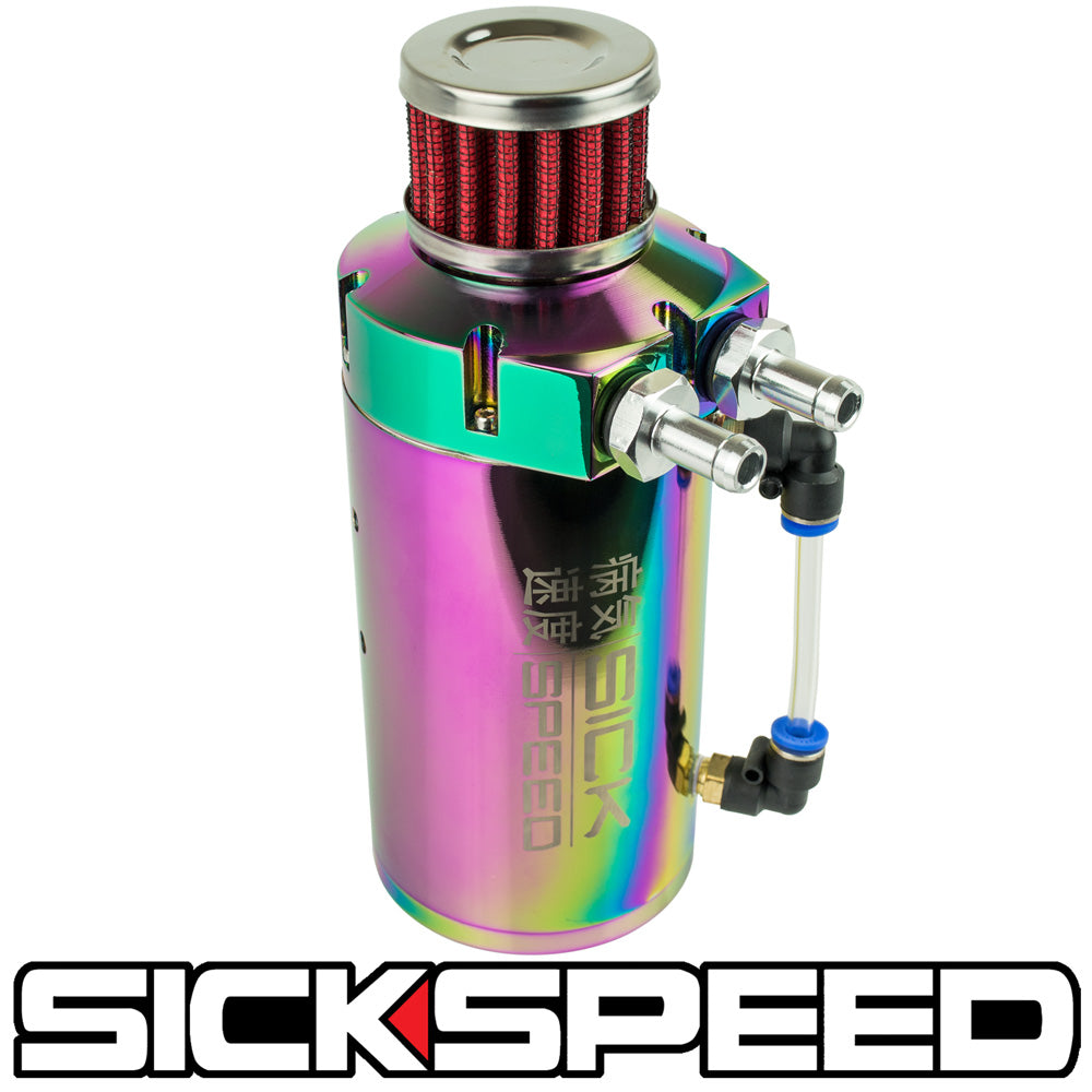 SICKSPEED OIL CATCH CAN W/BAFFLED ENGINE UNIVERSAL