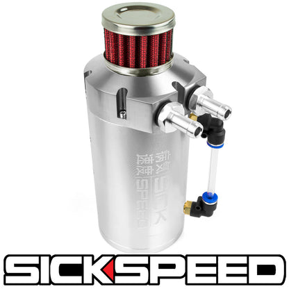 SICKSPEED OIL CATCH CAN W/BAFFLED ENGINE UNIVERSAL