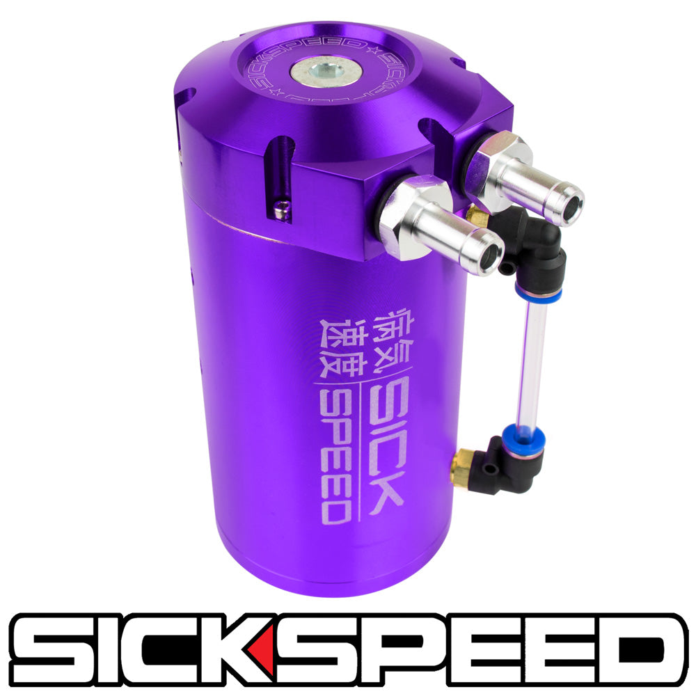 SICKSPEED OIL CATCH CAN W/BAFFLED ENGINE UNIVERSAL