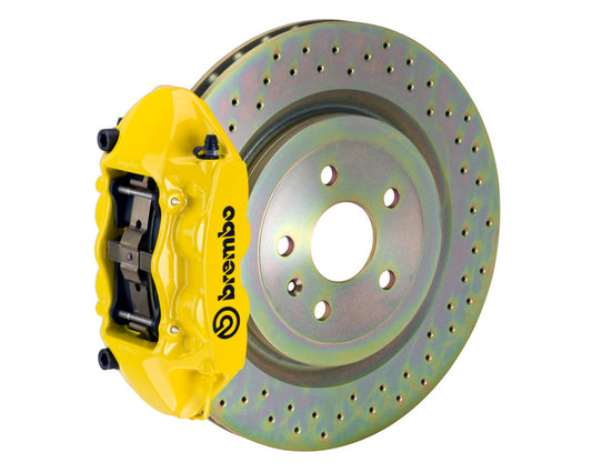 Brembo GT 336x28 1-Piece 4 Piston Yellow Drilled Front Big Brake Kit