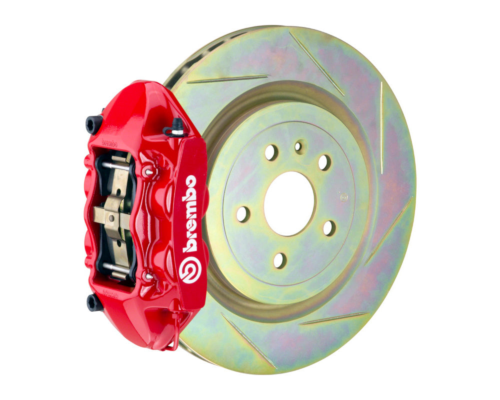Brembo GT 336x28 1-Piece 4 Piston Red Slotted Front Big Brake Kit
