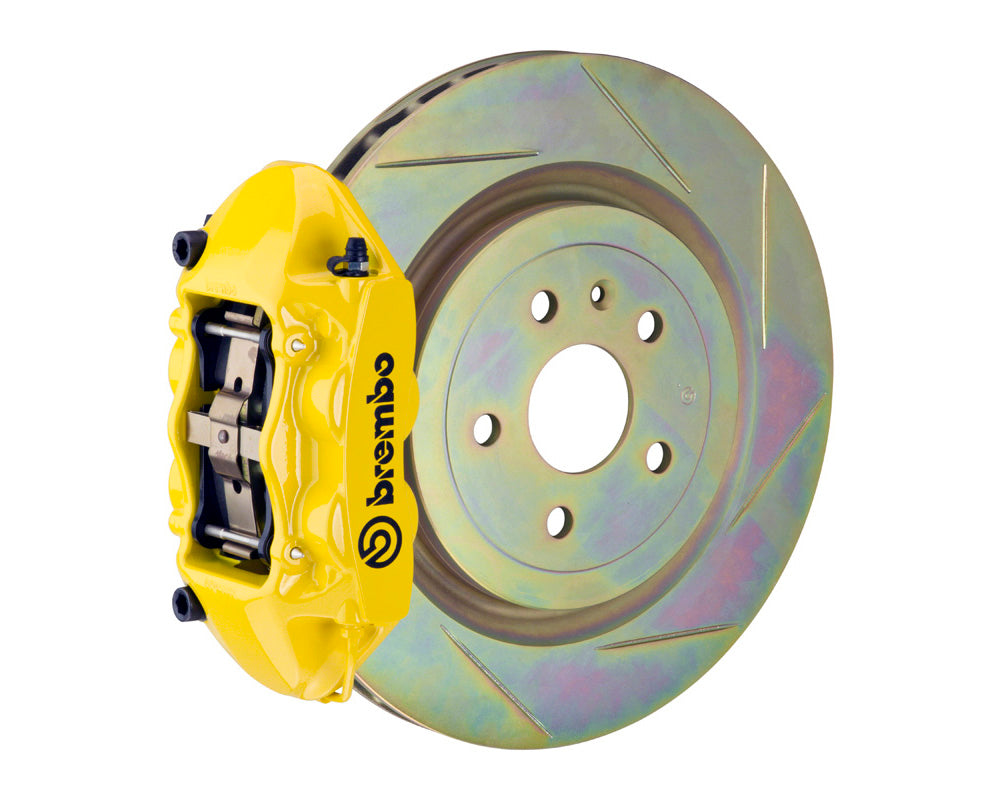 Brembo GT 336x28 1-Piece 4 Piston Yellow Slotted Front Big Brake Kit