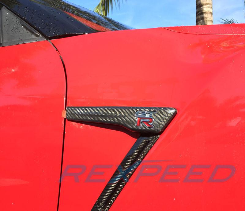 Rexpeed Dry Carbon Emblem Cover Set | 2015+ Nissan GT-R (N46)