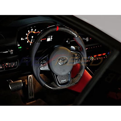 Rexpeed Carbon Fiber Steering Wheel | 2020-2021 Toyota Supra (TS47/M/48/M)