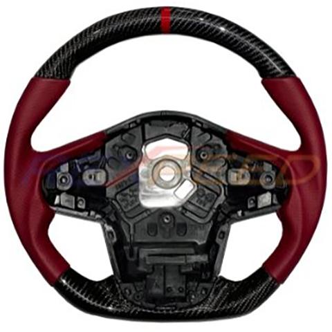 Rexpeed Carbon Fiber Red Leather Steering Wheel | 2020-2021 Toyota Supra (TS47R/M)