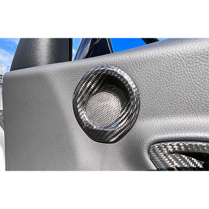 Rexpeed Carbon Fiber Door Speaker Cover | 2020-2021 Toyota Supra (TS65/M)