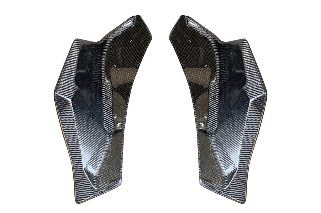 Rexpeed V3 Carbon Fiber Rear Bumper Side Spats-Gloss | 2020-2022 Toyota Supra (TS25)