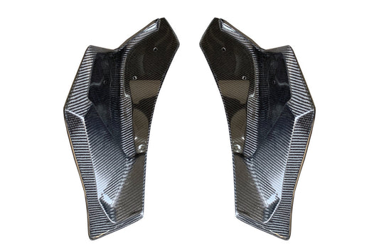 Rexpeed V3 Carbon Fiber Rear Bumper Side Spats-Gloss | 2020-2022 Toyota Supra (TS25)