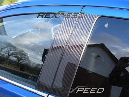 Rexpeed Carbon Fiber Pillar Trim | 2008-2015 Mitsubishi Evo X (R137)
