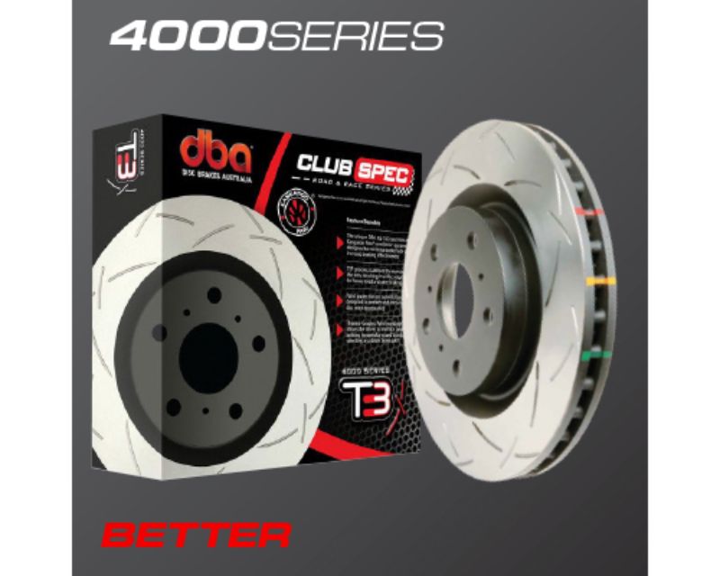 DBA Clubspec Road & Race Brake Rotor 4000 T3 Slot Honda Accord V6 98-06 | Accord 4 cyl 03-06