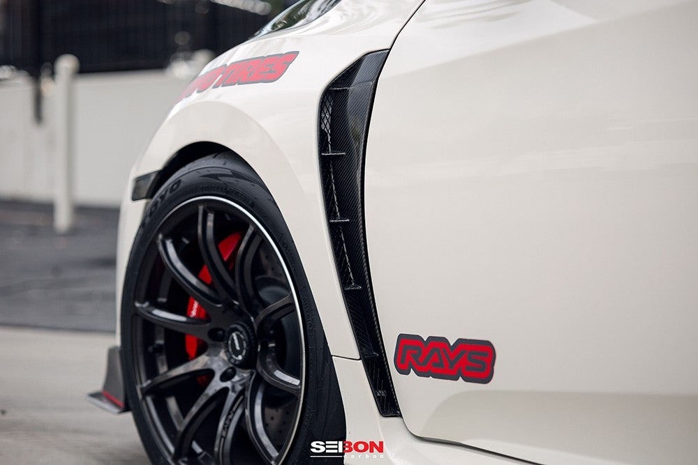 Seibon 2017-2021 Honda Civic Type-R FK8 Carbon Fiber Fender Ducts