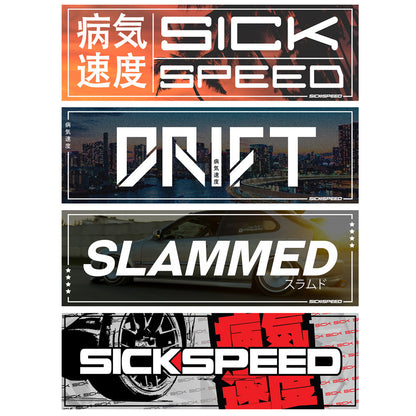 SICKSPEED VINYL BUMPER STICKER UNIVERSAL