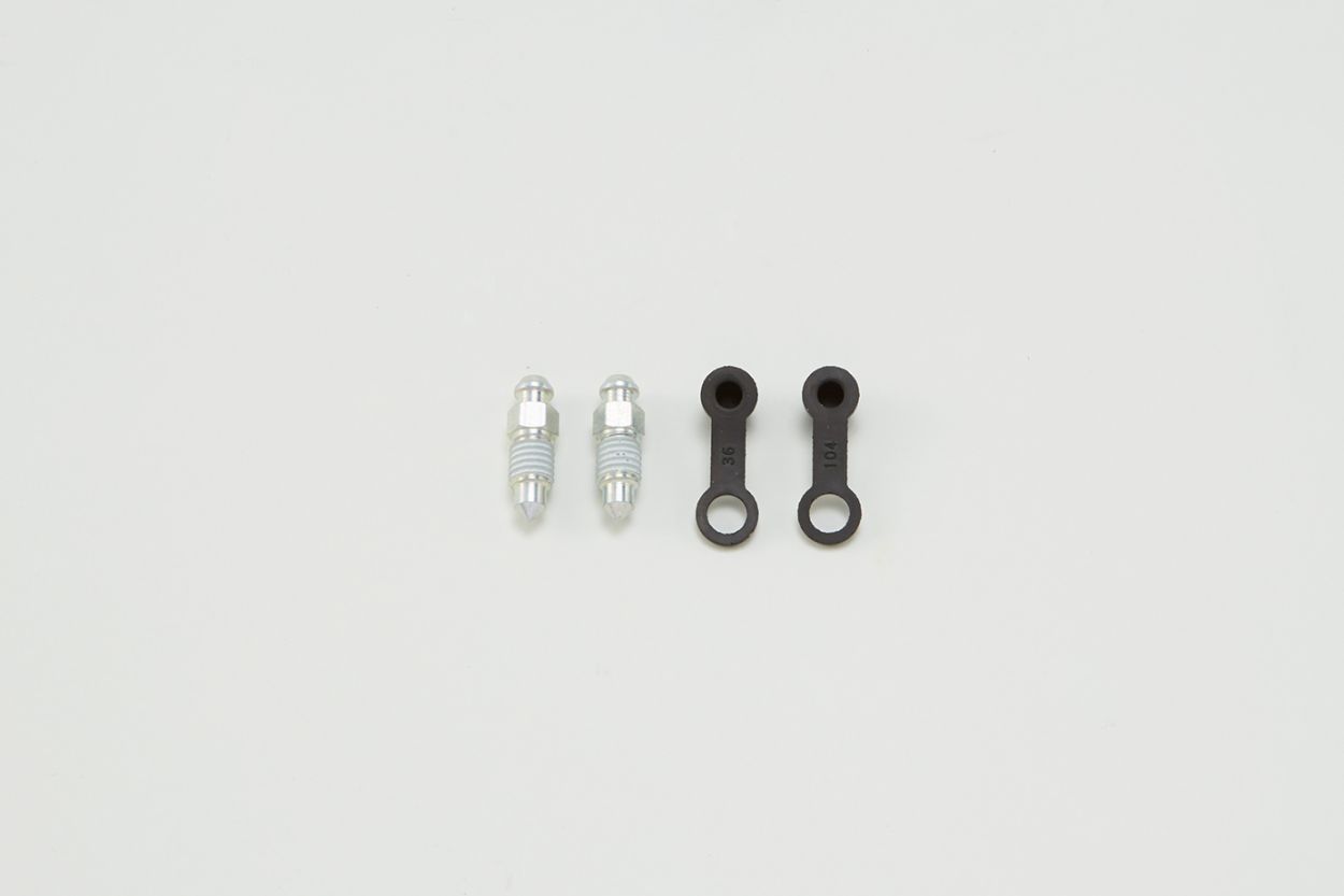 Spoon Twin-Block Caliper Bleeder + Cap Set [1set] - Accessories 4pcs (1set for 2 Calipers)