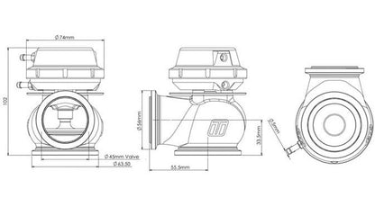 Turbosmart Hyper-Gate45 is a 45mm external wastegate
