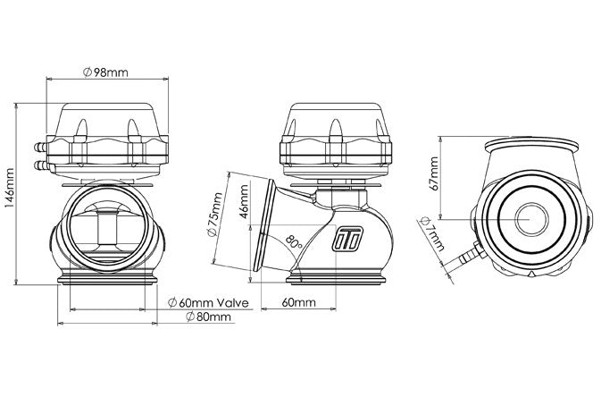 Turbosmart Power-Gate 60mm external wastegate