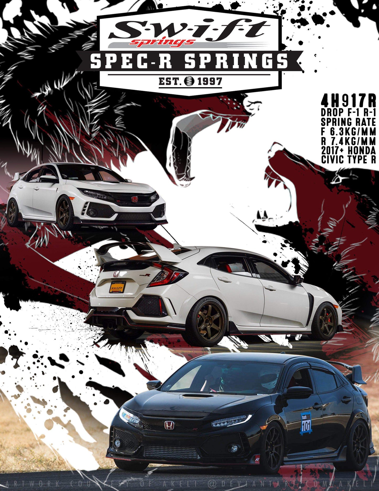 Swift Sports Springs Spec-R | 2017-2021 Honda Civic Type-R (4H917R)