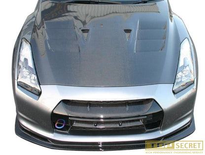 Top Secret Carbon Fiber Aero Vented Hood for 2009-16 Nissan GT-R [R35]