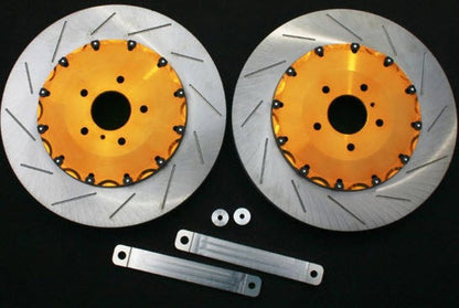 Top Secret Front Rotors, 400mm Offset Rotor, Slotted 2pc for 2009-19 Nissan GT-R [R35]