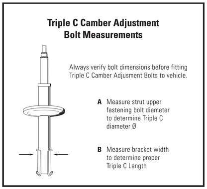 H&R Triple C Camber Adjuster Bolts TC212 - Ford Fiesta 2011-2019