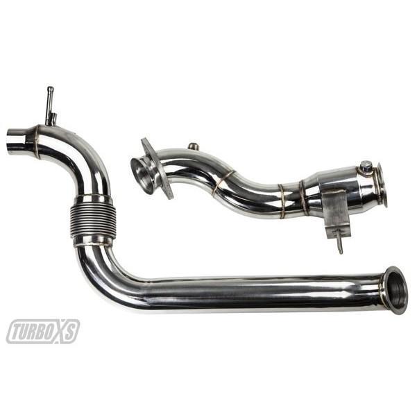 TurboXS Downpipe w/ 100CPI Cat | 2015+ Ford Mustang Ecoboost (M15-DPC)