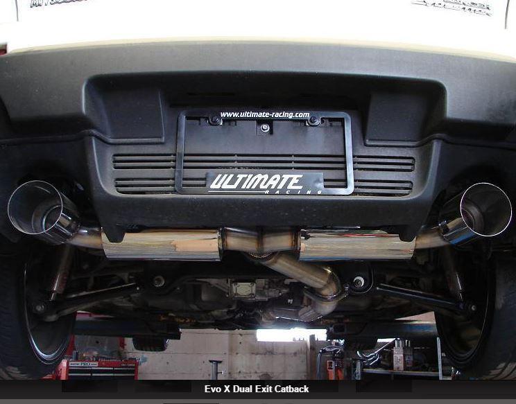 Ultimate Racing 3" Dual Exit Catback Exhaust | 2008-2015 Mitsubishi Evo X (20036)