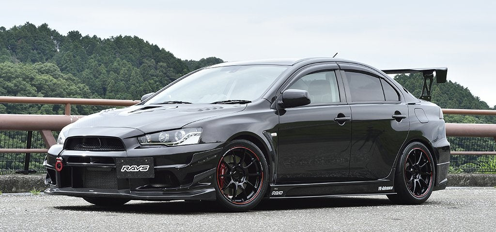 Volk ZE40 Time Attack 4x100 17" Black / REDOT Wheels