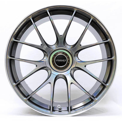 Volk G27 5x114.3 21x11.0" +15mm Offset Prism Light Silver Wheels