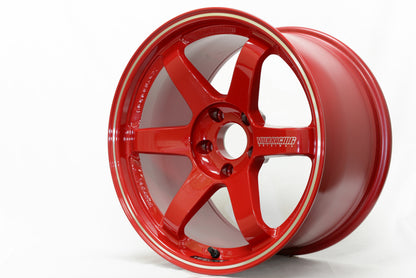 Volk TE37RT 5x100 17x9.5" +40mm Offset Burning Red Wheels