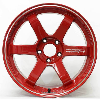 Volk TE37RT 5x100 17x9.5" +40mm Offset Burning Red Wheels