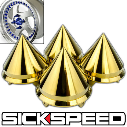 4PC CENTER SPIKED CAPS FOR WHEELS-C-Dub Tech