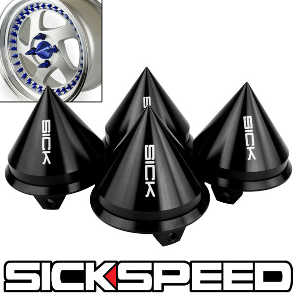 4PC CENTER SPIKED CAPS FOR WHEELS-C-Dub Tech