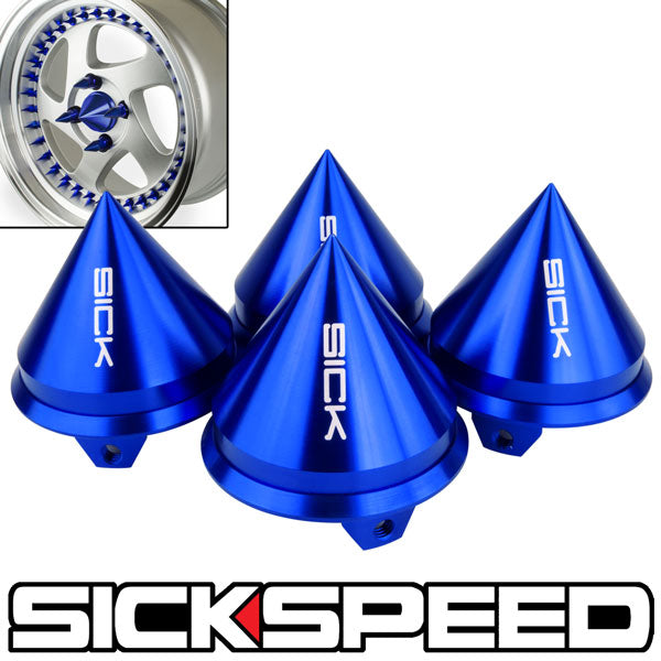 4PC CENTER SPIKED CAPS FOR WHEELS-C-Dub Tech