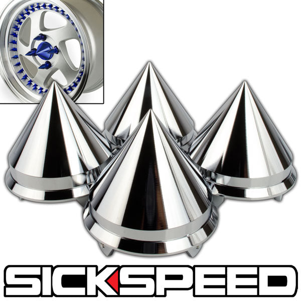 4PC CENTER SPIKED CAPS FOR WHEELS-C-Dub Tech