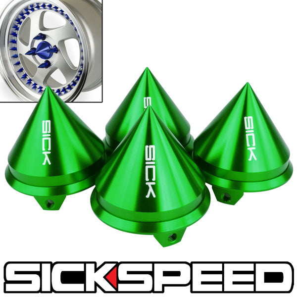 4PC CENTER SPIKED CAPS FOR WHEELS-C-Dub Tech
