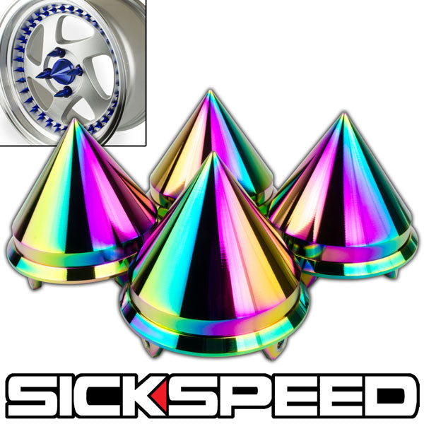 4PC CENTER SPIKED CAPS FOR WHEELS-C-Dub Tech