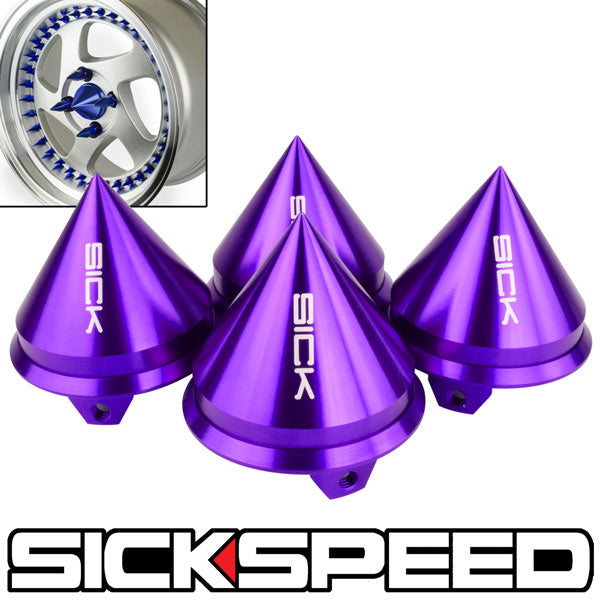 4PC CENTER SPIKED CAPS FOR WHEELS-C-Dub Tech