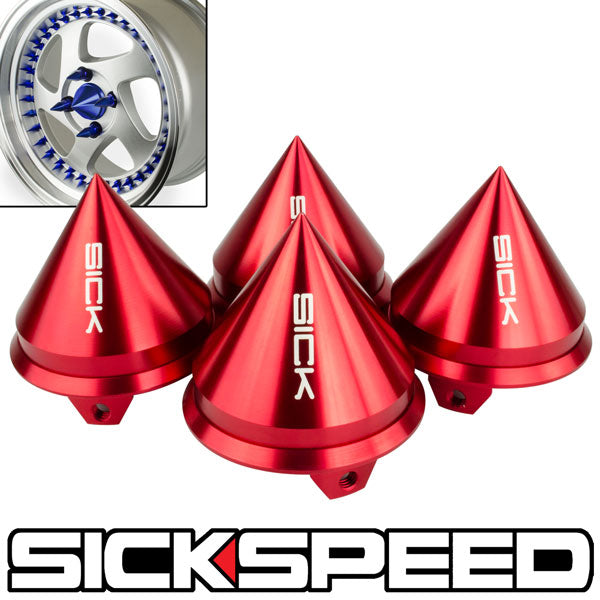 4PC CENTER SPIKED CAPS FOR WHEELS-C-Dub Tech