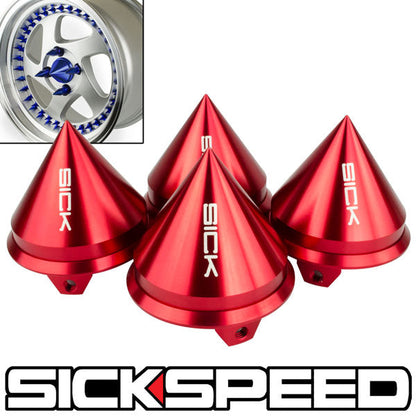4PC CENTER SPIKED CAPS FOR WHEELS-C-Dub Tech